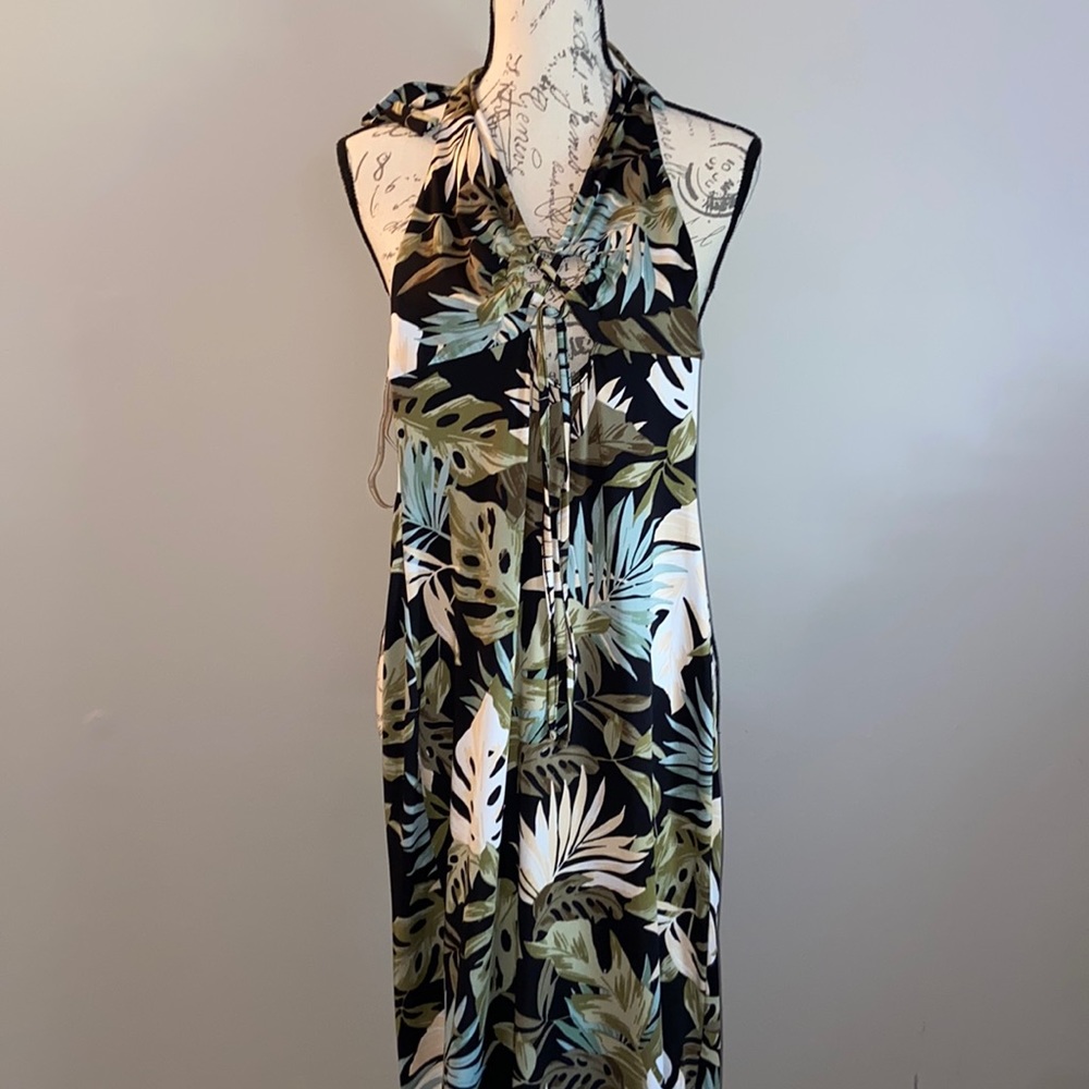 Iris S Tropical Leaves Dress